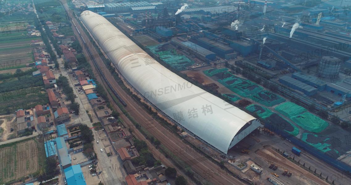 山西建邦鐵路專(zhuān)用線(xiàn)抑塵設(shè)施膜結(jié)構(gòu)工程